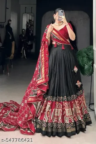 Printed Semi Stitched Lehenga Choli